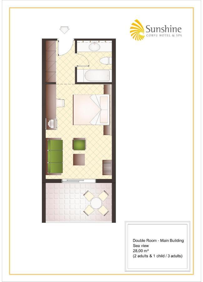 Standard Zweibettzimmer mit Gartenblick