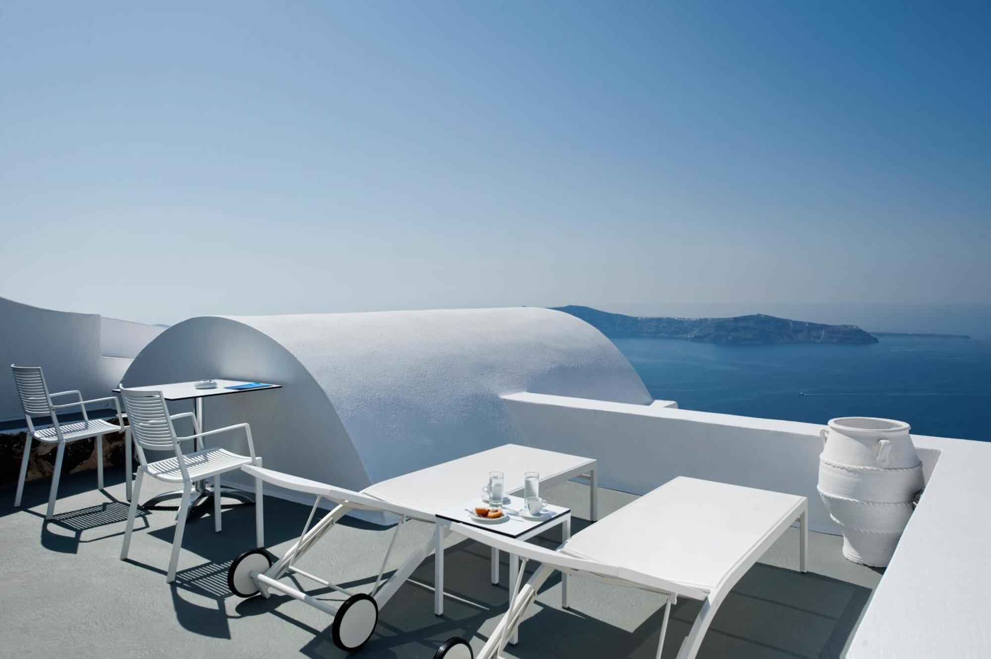 Honeymoon Double Room Heated Whirlpool Caldera Sunset View