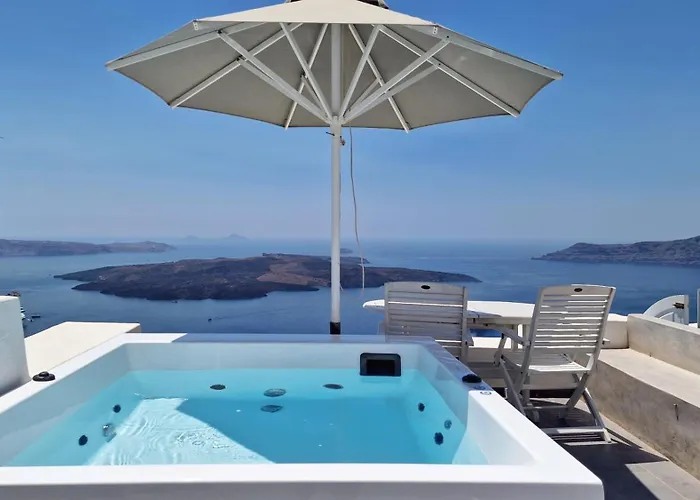 Karpimo Horizon - Caldera Sunset View - Private Hot Tub - Firostefani